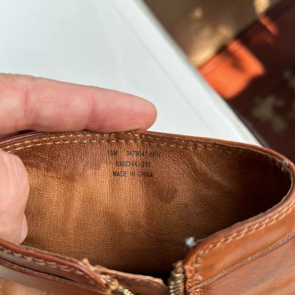 Frye Danica Harness Boot, Brown Smooth Vintage Leather, Sz 10 M - Picture 14 of 16